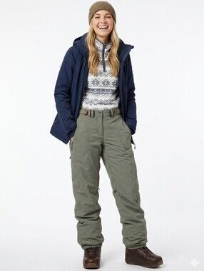Columbia waterproof breathable ski pants winter sage green medium